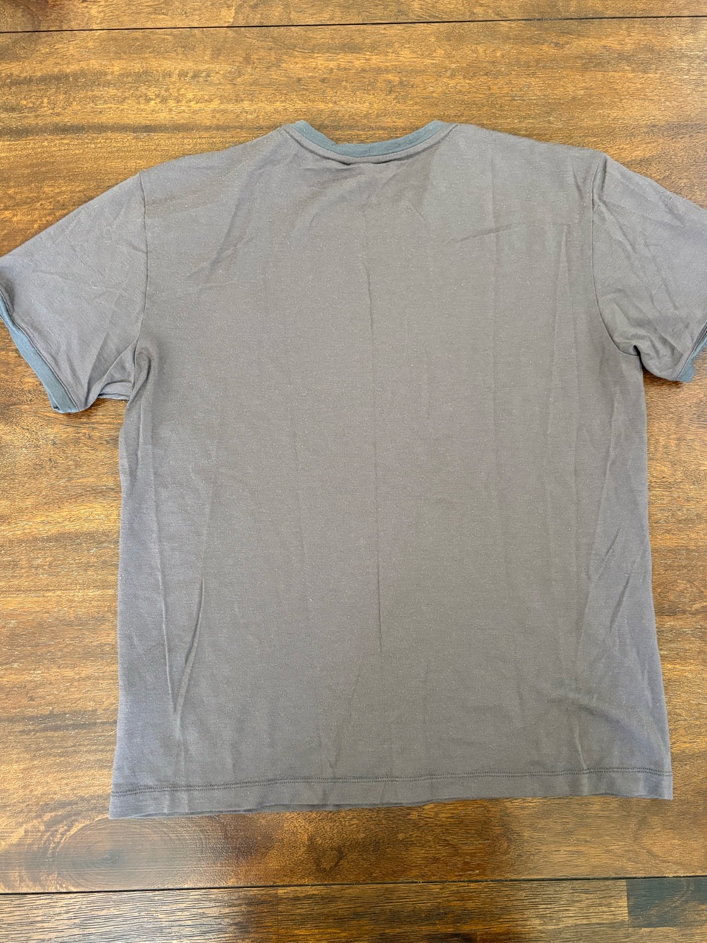 Icebreaker Shirt Mens Large Gray Superfine Merino 190 Ringer Tee Regular Fit - Picture 2 of 11